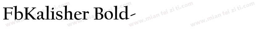 FbKalisher Bold字体转换